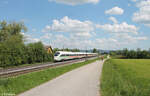 411 003  Paderborn  als ICE 92 Wien - Berlin  Berolina  bei Pölling. 14.05.24