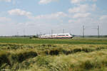 407 501-6 als Umleiter ICE bei Uffenheim.