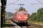 Der  Andernacher  No 1.....RP 151 034-8 und 031-2 mit dem tonnenschweren Rollen Transport aufgenommen in Andernach-Namedy, 13.09.2021