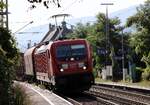 DB  187 082(II) mit Mischer auf dem Weg Richtung Koblenz.