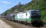 ELL/RTB 193 229-2 REV/Lz/08.09.21 mit leerem Aututransportzug unterwegs gen Rüdesheim.