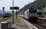 RP 186 497-4 mit Autotransportzug aufgenommen in Oberwesel am 06.08.2024