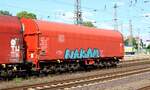 DB 6-achsiger Schiebeplanwagen der Gattung Sahimms-tu900.2 registriert unter 31 80 4876 788-9.