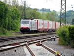 E 186 905 XR Crossrail mit Mars Containerzug in Westerstetten am 30.05.2020.