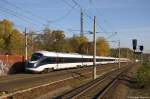 605 506-4 als ICE 380 von Berlin Ostbahnhof nach Fredericia st und 605 520-5  Rendsburg  als ICE 35 von Berlin Ostbahnhof nach Koebenhavn H, wurden über Rathenow umgeleitet.