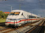 Nach dem alle Sonderzüge Rostock Hbf verlassen hatten war noch Zeit für ein ICE 2 als Leerfahrt.10.08.2024