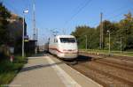 401 072-4  Landshut  als ICE 392 von Interlaken Ost nach Berlin Hbf (tief), wurde wegen Schwellenauswechslung in Berlin-Spandau über Priort umgeleitet.