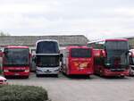 Setra 415 LE Business und Neoplan Skyliner und Setra 531 DT von URB aus Deutschland in Ueckermünde.