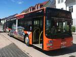 MAN Lion's City der PVM Waren mit Anhnger in Neubrandenburg.