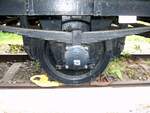 Lagerkappe an einem Güterwagen von Firma Krautheim, Chemnitz von 1941 im Eisenbahnmuseum Vienenburg am 03.05.2005.