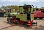 Die O&K Feldbahn-Dampflok FGF Lok 3  Monika  vom Feld- und Grubenbahnmuseum Fortuna am 16.04.2011 in Solms-Oberbiel.