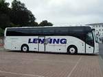 Volvo 9500 von Lensing aus Deutschland im Stadthafen Sassnitz.