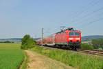 Am 04.06.2019 zog 143 228 den RE15225 von Limburg(Lahn) nach Frankfurt(Main)Hbf.