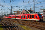 Nachschuss auf den aus dem Hbf Köln ausfahrenden RB 25  Oberbergische Bahn  (Meinerzhagen - Köln-Hansaring) am 11.04.2016.