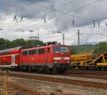 111 096-4 mit RE 9 Rhein-Sieg-Express (RSX) kurz vor der Einfahrt in den Bahnhof Betzdorf/Sieg.