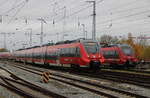 442 345 als RE 50(Neustrelitz-Rostock)bei der Einfahrt im Rostocker Hbf.08.11.2024