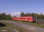 612 652-0 fhrt in Wiesau/Oberpfalz mit RE3695 Regensburg HBF ein.