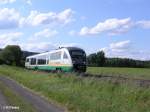 VT09 rollt bei Oberteich als VBG86569 nach Schwandorf.