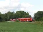 Ein 612er bei Schnfeld auf dem Weg nach Gera HBF.