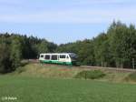 VT05 „Marinsk Lzne/ Marienbad“ zieht als VBG86567 nach Regensburg durch die Kurve bei Oberteich.