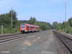 612 572-8 fhrt in Wunbsiedel-Holenbrunn als RE 3782/3452 Nrnberg  ein.