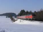 218 458-8 mit RE32715 nach Oberstdorf bei Ksers.