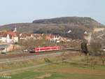 440 323-4 fährt als RB 58052 Treuchtlingen - Karlstadt in Retzbach-Zellingen ein.