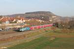 146 246-4 schiebt den RE 4617 Frankfurt/Main - Bamberg und verlsst Retzbach-Zellingen 16.03.17