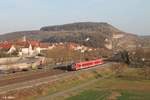 Nachschuss auf 440 823 als RB 58059 Gemünden - Treuchtlingen beim verlassen von Retzbach-Zellingen.