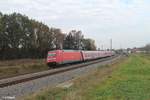 101 086-7 zieht bei Rohrbach (Ilm) den RE 4883 Ingolstadt - Mnchen.