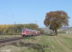 445 053-2 als RE55 RE4611 Frankfurt/Main - Würzburg kurz vor Retzbach-Zellingen.