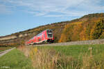 445 064 zieht als RE 55 RE4619 Frankfurt/Main -Würzburg bei Thüngersheim.