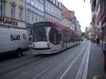 Stra�enbahn 652 der Erfurter Verkehrsbetriebe AG (EVAG) in Erfurt.