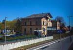 Der Bahnhof Grevesm�hlen an der Bahnstrecke L�beck – Bad Kleinen (KBS 175), hier am 22 April 2026 aus einem Zug heraus
