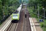 185 542-8 Captrain mit Autotransportzug in Peine am 14.06.2014.