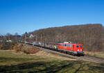 Heute war die 140 432-6 vor dem  Henkel-Zug ....