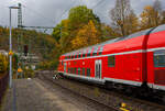 Am 16 Oktober 2025 gab es in Betzdorf/Sieg eine Weichenstörung, so hatte der gerade in den Bahnhof Kirchen/Sieg eingefahrene RE 9 - Rhein Sieg Express (RSX) Siegen - Köln – Aachen, geschoben von der 146 006-2 (91 80 6146 006-2 D-DB) der DB Regio NRW, länger Hp 0 und musste einen entgegenkommenden Güterzug abwarten. Nun darf auch der RE 9 Steuerwagen voraus weiterfahren.  Am 16 Oktober 2025 gab es in Betzdorf/Sieg eine Weichenstörung, so hatte der gerade in den Bahnhof Kirchen/Sieg eingefahrene RE 9 - Rhein Sieg Express (RSX) Siegen - Köln – Aachen, geschoben von der 146 006-2 (91 80 6146 006-2 D-DB) der DB Regio NRW, länger Hp 0 und musste einen entgegenkommenden Güterzug abwarten. Nun darf auch der RE 9 Steuerwagen voraus weiterfahren.