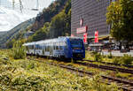 Der vlexx 622 934 ein Dieseltriebwagen vom Typ Alstom Coradia LINT 54 fährt am 02.09.2020, als RE 17 (Kaiserslautern - Bad Kreuznach – Bingen – Koblenz Hbf), durch Koblenz-Oberwerth