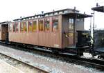 Historischer Schmalspur-Personenwagen BCC der K.Sächs.StsEB 343 K in Radebeul Ost am 11.04.2016.