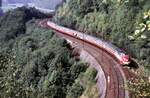601 See-Alpen-Express auf dem M�hltalfelsendamm auf der Geislinger Steige am 21.08.1982.