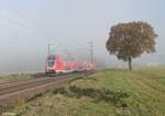 445 050-8 als RE 55 RE4647 Frankfurt/Main - Bamberg kurz vor Retzbach-Zellingen.