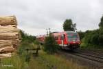 610 007-6 als RE 3047 nach Marktredwitz bei Waldershof.