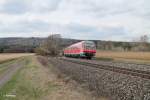 Nachschuss von 612 516 und 014 als RE 3690 Regensburg - Hof bei Oberteich.