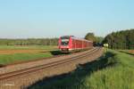 612 082 mit dem RE 3698 Schwandorf - Hof bei Oberteich.