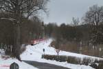 Eine 3-Fach Traktion 612er auf dem Weg nach Regensburg in Reuth bei Erbendorf.