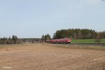 612er als RE 3432 Hof - Nürnberg bei Habnith bei Marktleuthen.