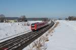 612 115 als RE 3430 Hof - Nürnberg bei Neudes.