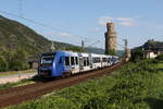 622 925 und 622 xxx am 21. Juli 2021 bei Oberwesel am Rhein.