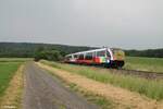 642 228 überführt die beiden Cityjets der ÖBB 642 083 und 642 084 nach Chemnitz, hier bei Oberteich.