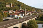 650 406 der  Erfurter Bahn  am 11. Oktober 2022 bei Gemnden am Main.